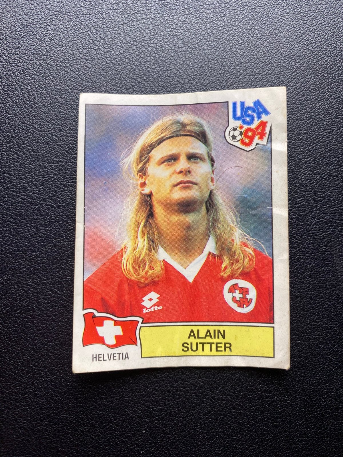 Alain Sutter - Zwitserland - Panini WK 1994, Ophalen of Verzenden, Zo goed als nieuw, Buitenlandse clubs, Poster, Plaatje of Sticker