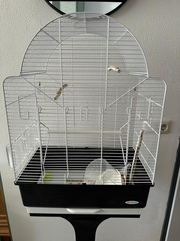 Vogelkooi Ferplast met standaard, Ophalen, Zo goed als nieuw, Kunststof, Vogelkooi