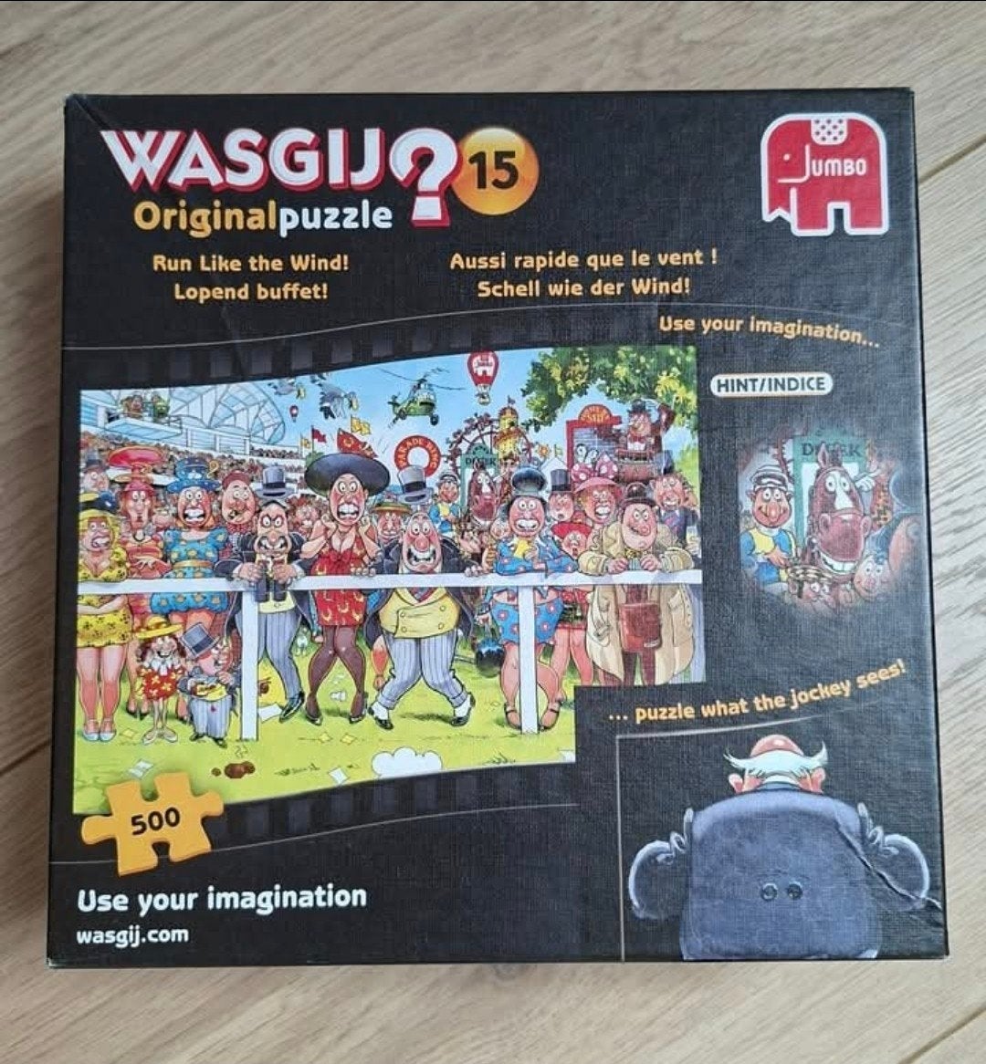 Wasgij Original 15: lopend buffet - 500 stukjes, Ophalen of Verzenden, Minder dan 500 stukjes, Gebruikt, Legpuzzel