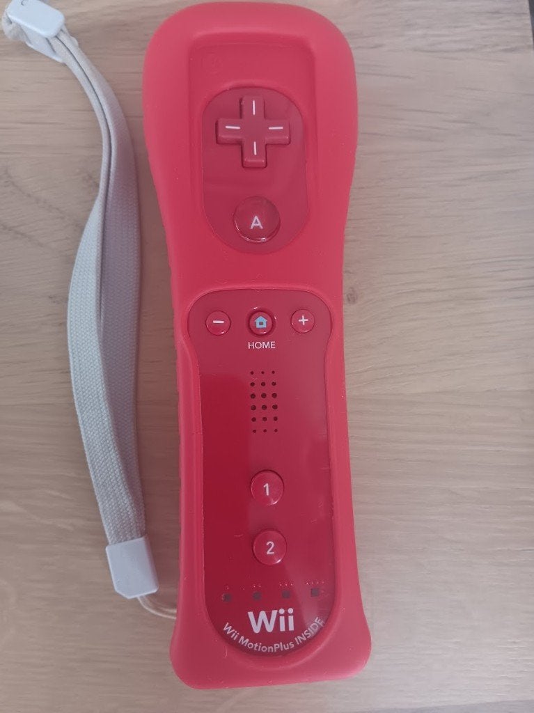 Rode Nintendo Wii Remote Controller, Spelcomputers en Games, Spelcomputers | Nintendo Wii, Ophalen of Verzenden, Gebruikt, Met 1 controller