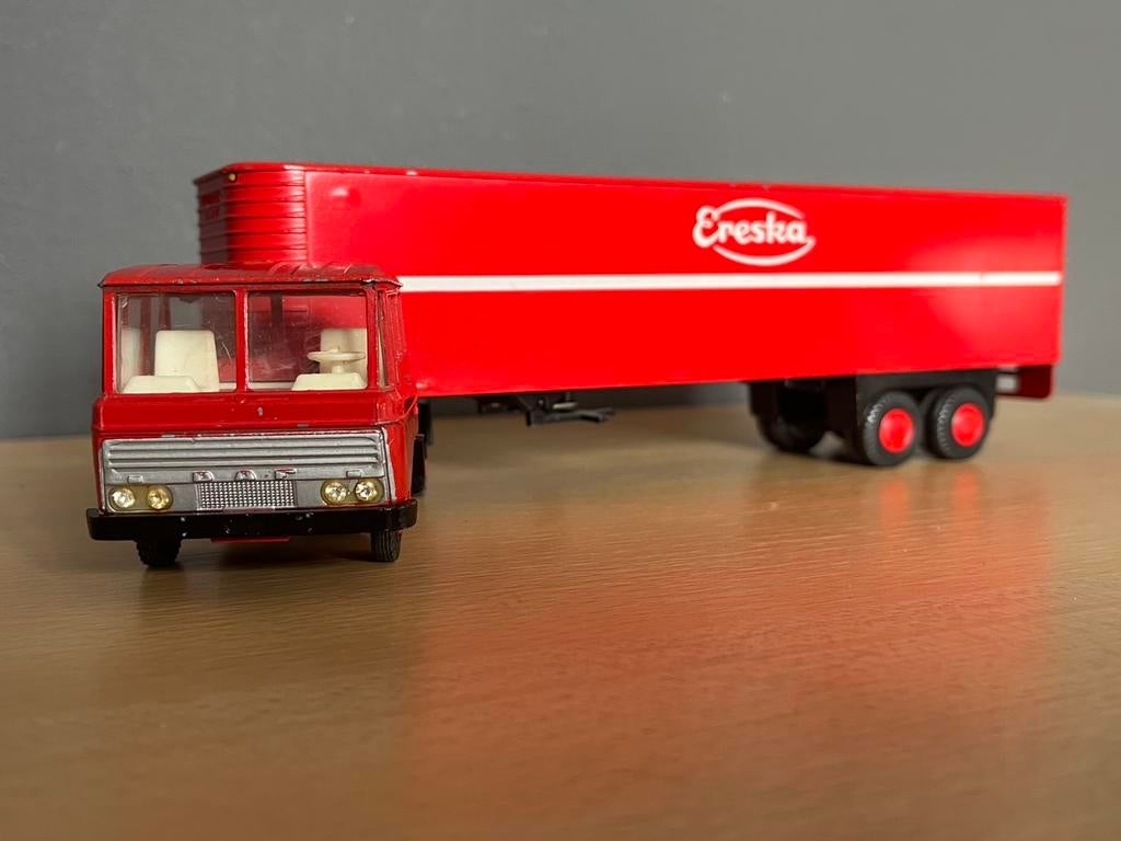 Lion Car DAF 2600 Ereska, Ophalen of Verzenden, Zo goed als nieuw, Bus of Vrachtwagen, Lion Toys
