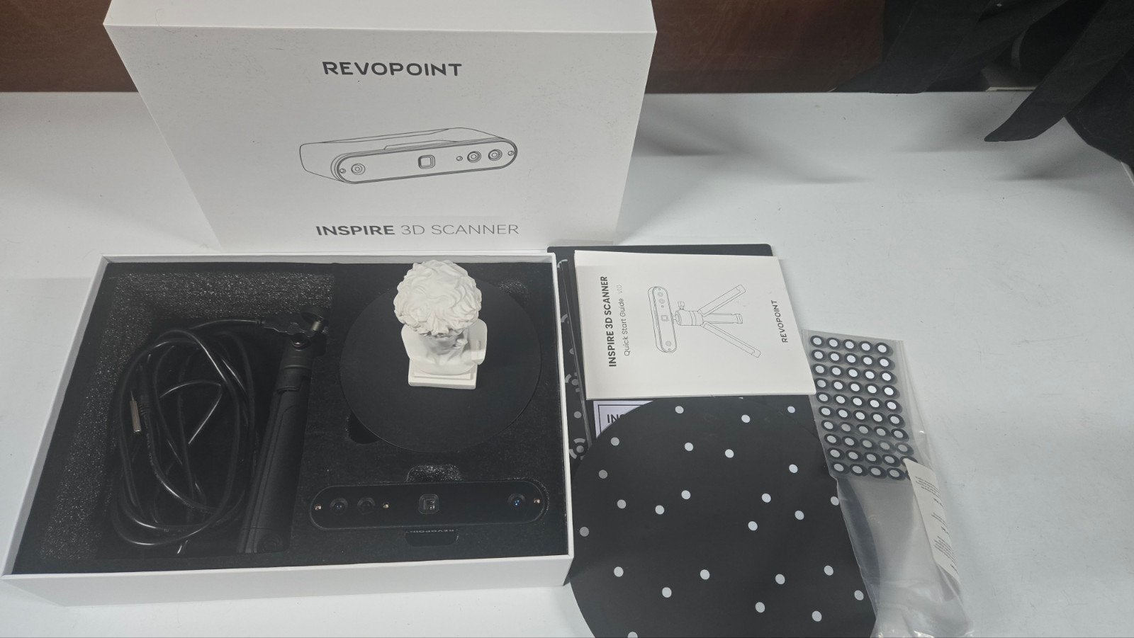 Revopoint inspire 3d scanner, Computers en Software, 3D-printerbenodigheden, Ophalen of Verzenden, Zo goed als nieuw, Printeraccessoires