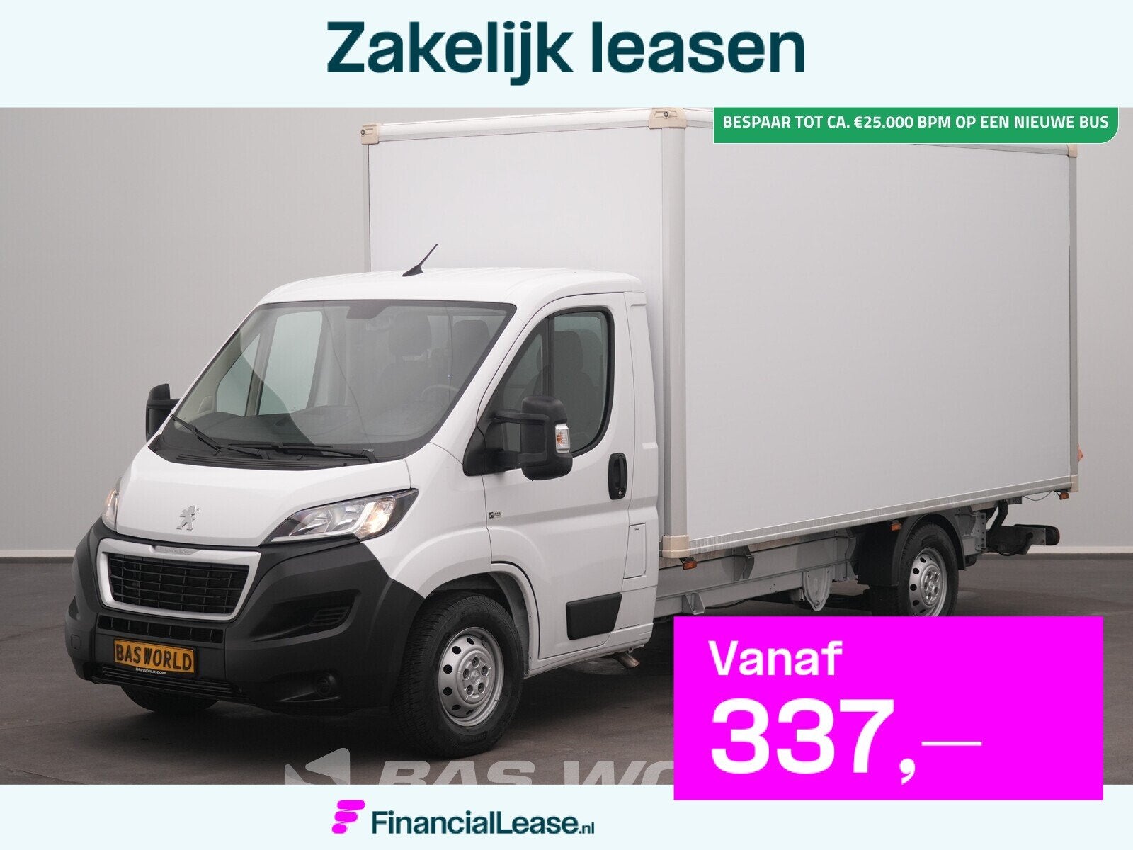 Peugeot Boxer 165PK Laadklep Bakwagen Airco Cruise Camera St, Stof, Gebruikt, Euro 6, 4 cilinders