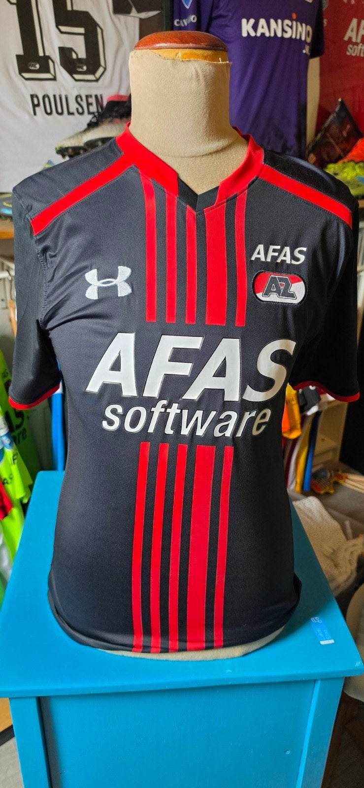 AZ Matchworn 3e Shirt 2015/2016 - Vaarnold #22, Ophalen of Verzenden, Gedragen, Zwart, Voetbal