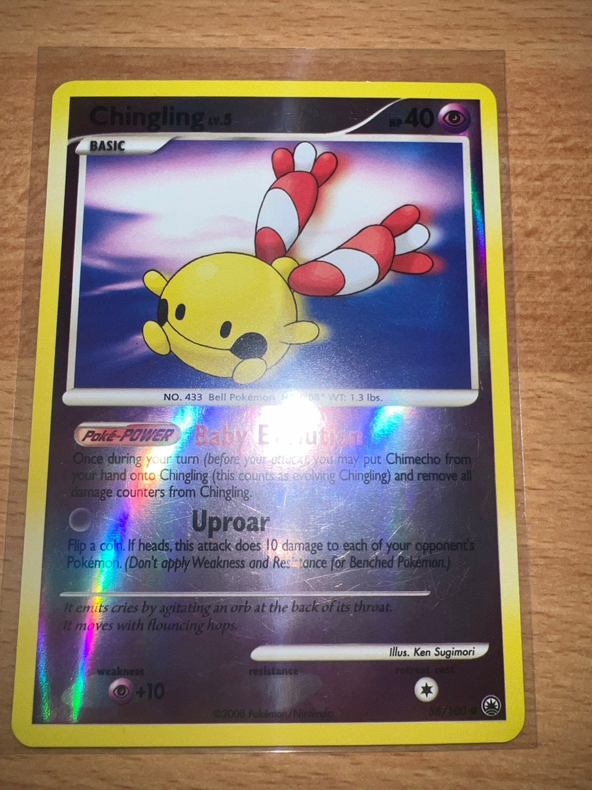 Chingling 58/100 Mint Pokémon Kaart, Ophalen, Nieuw, Losse kaart
