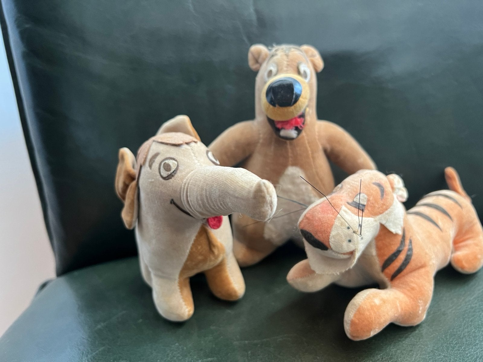 Vintage 3 Disney Jungle Book Pluche figuren, Ophalen of Verzenden, Gebruikt, Dier