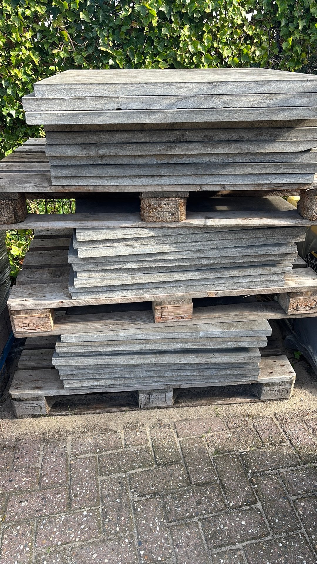 Tegels spotted bleu 80x80x3cm, Tuin en Terras, Ophalen, Gebruikt, Gestraald, Terrastegels