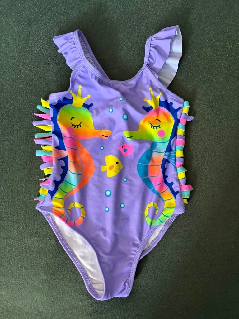 zwempak + zwembandjes, Meisje, One size, Zo goed als nieuw, Zwem-accessoire