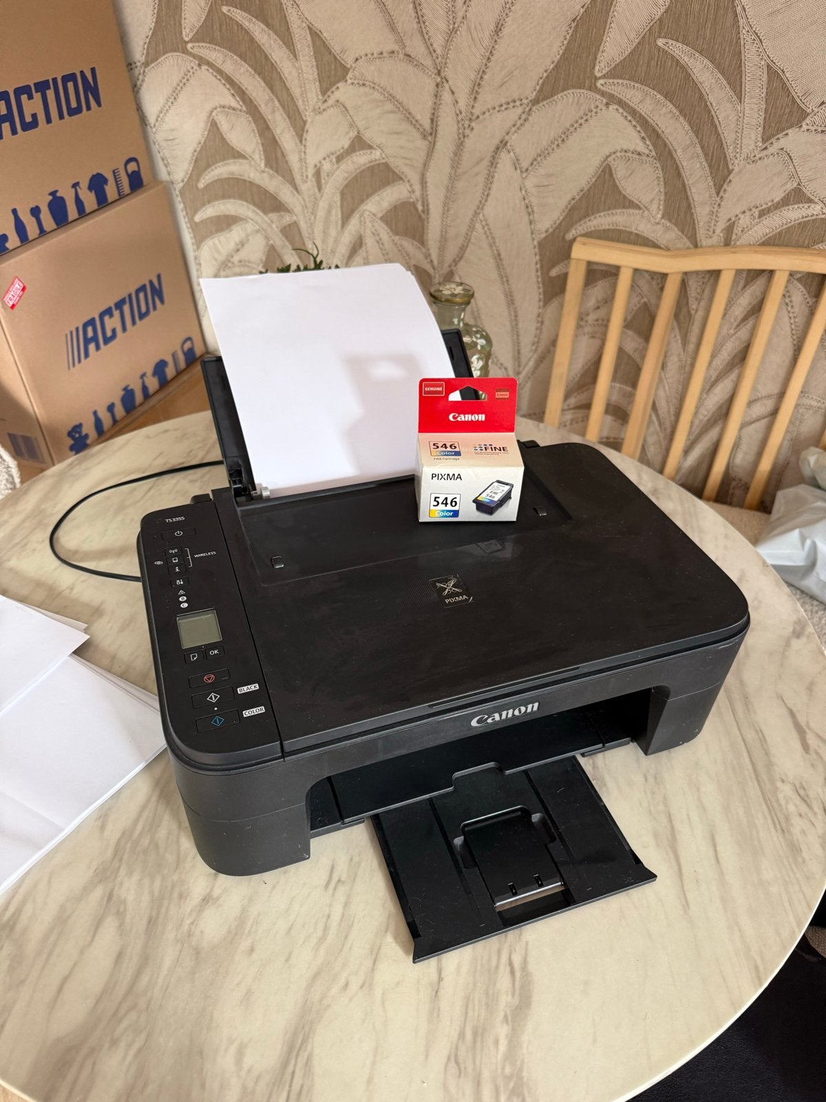 Canon Printer TS3355 - Zo goed als nieuw met nieuwe inkt, Computers en Software, Inkjetprinter, All-in-one, Kleur printen, Ophalen of Verzenden