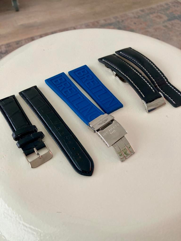 Diverse Horloge bandjes zwart blauw, Sieraden, Tassen en Uiterlijk, Overige Accessoires, Verzenden, Zo goed als nieuw