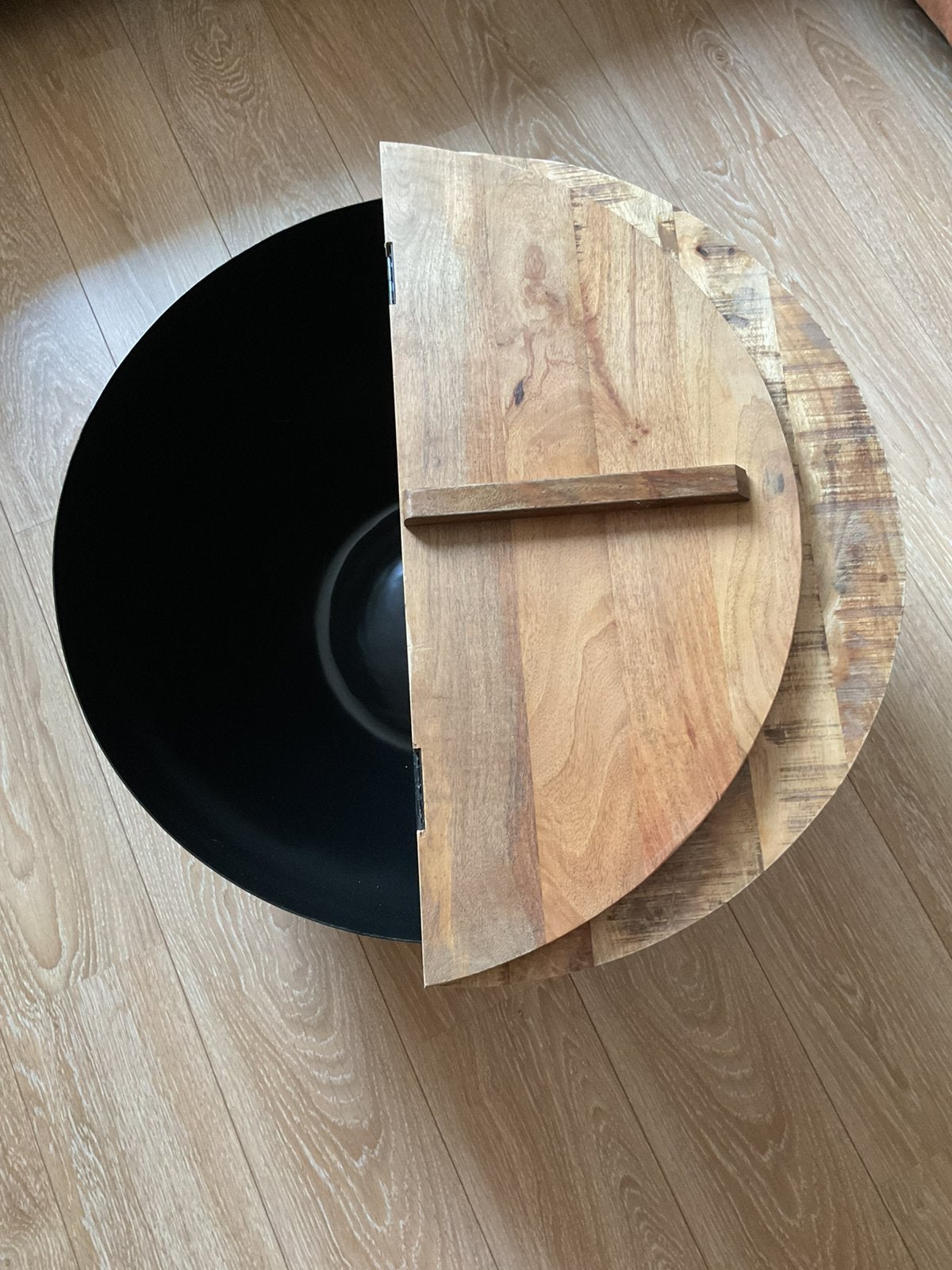 Ronde salontafel, Ophalen, Rond, 50 tot 100 cm, Zo goed als nieuw