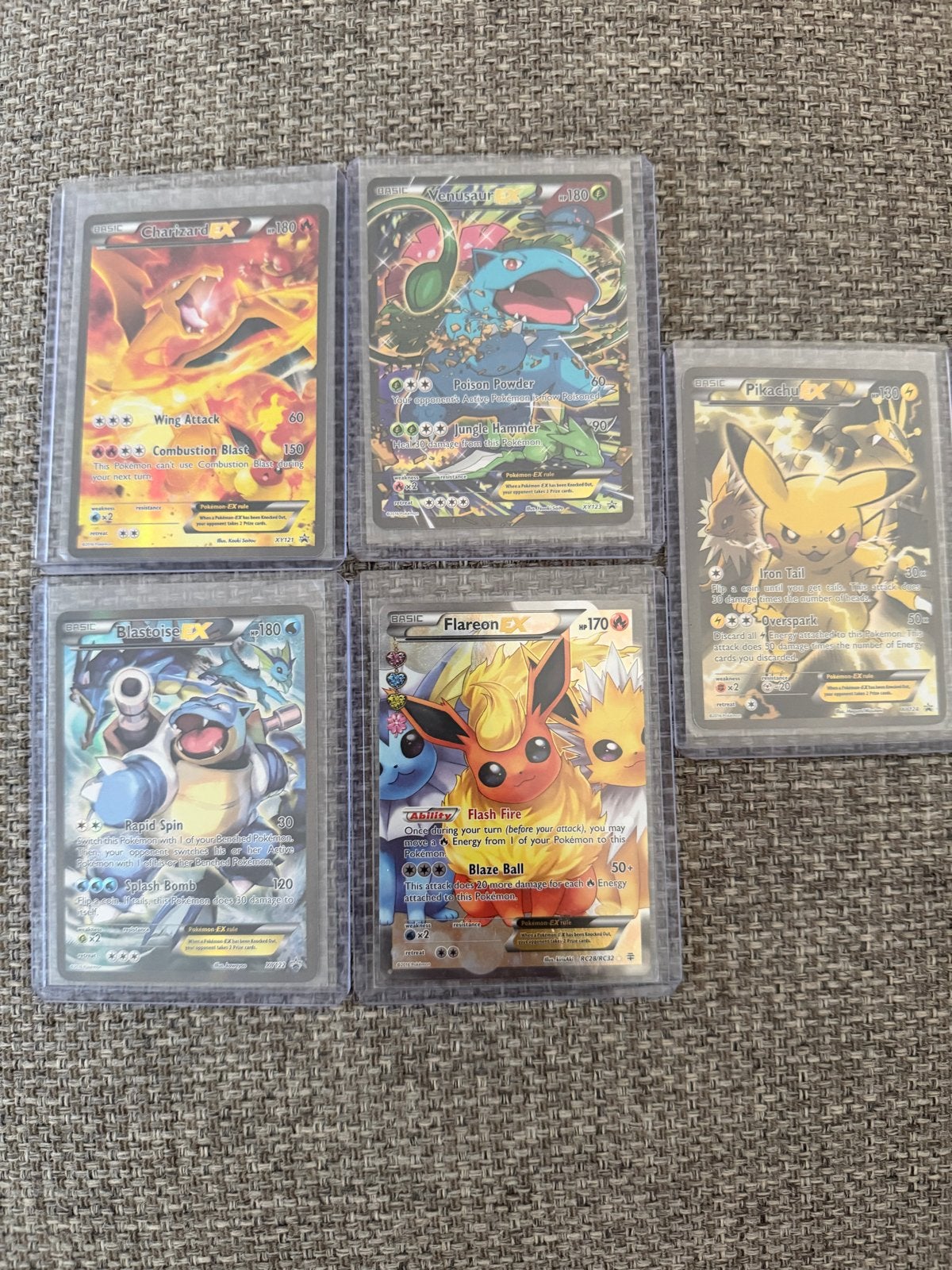 Pokémon EX Kaarten Bundel: Charizard, Venusaur, Blastoise, F, Ophalen of Verzenden, Gebruikt, Meerdere kaarten
