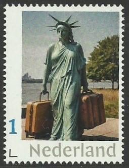 persoonlijke zegel vrijheidsbeeld aan de wandel, Postzegels en Munten, Ophalen of Verzenden, Na 1940, Postfris
