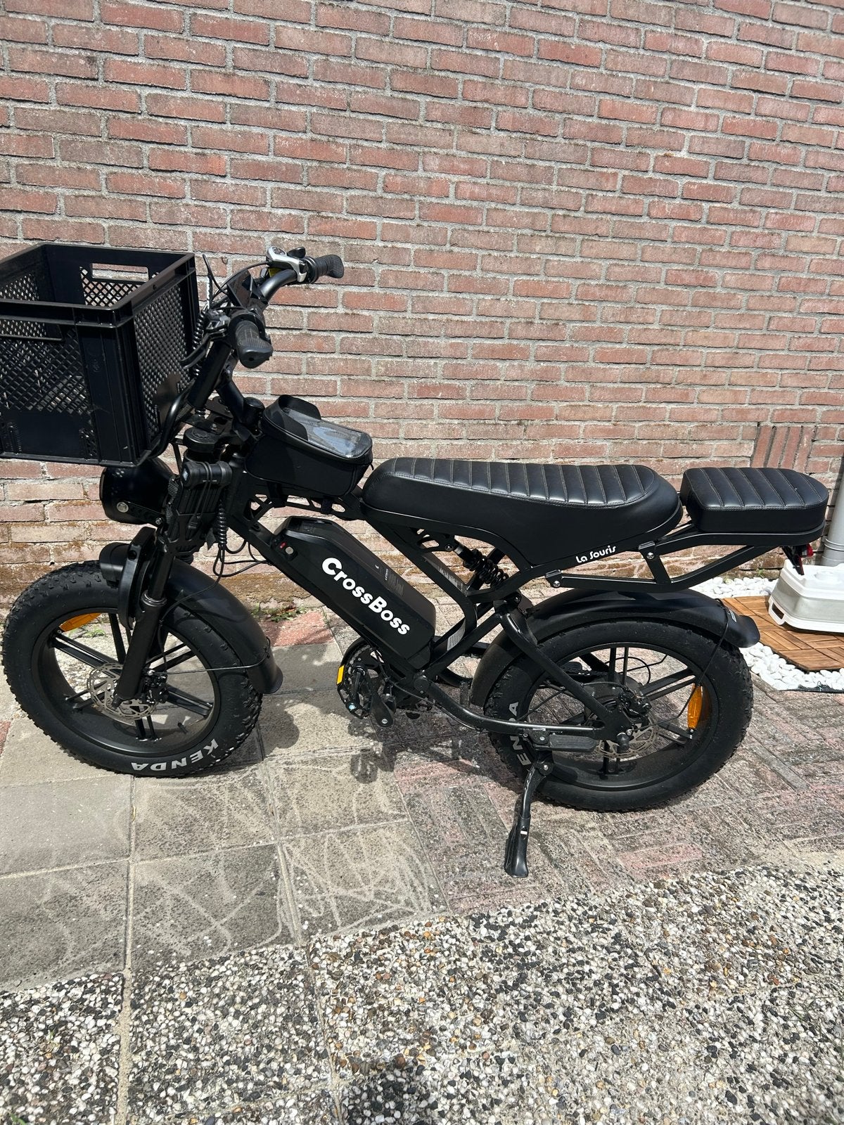 CrossBoss La Souris E-bike v20 met dikke banden fatbike, Zo goed als nieuw, 51 tot 55 cm, 50 km per accu of meer, Ophalen