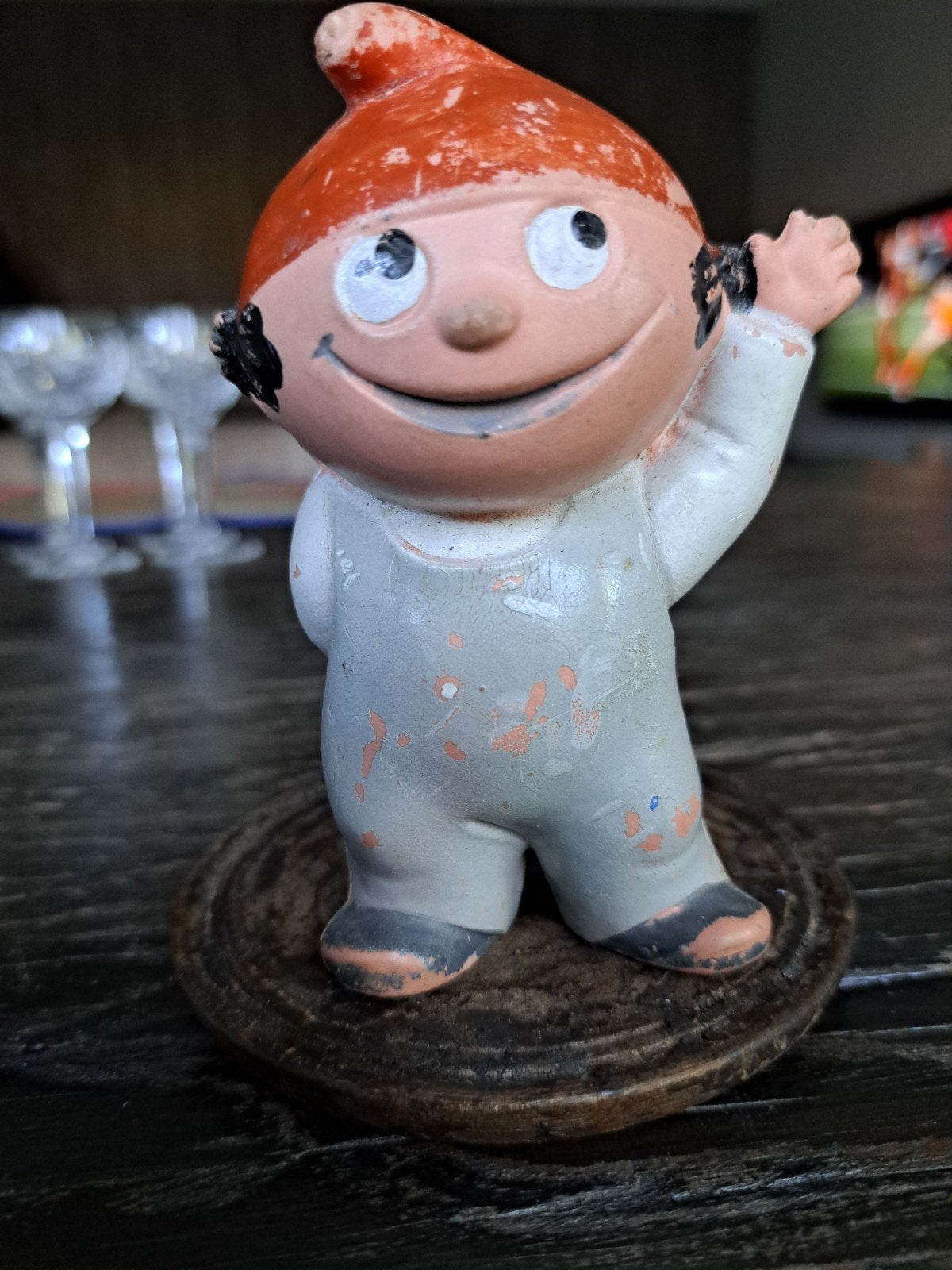Goebel Mainzelmännchen Conni-figuur rubberen ZDF retro, Verzamelen, Ophalen of Verzenden