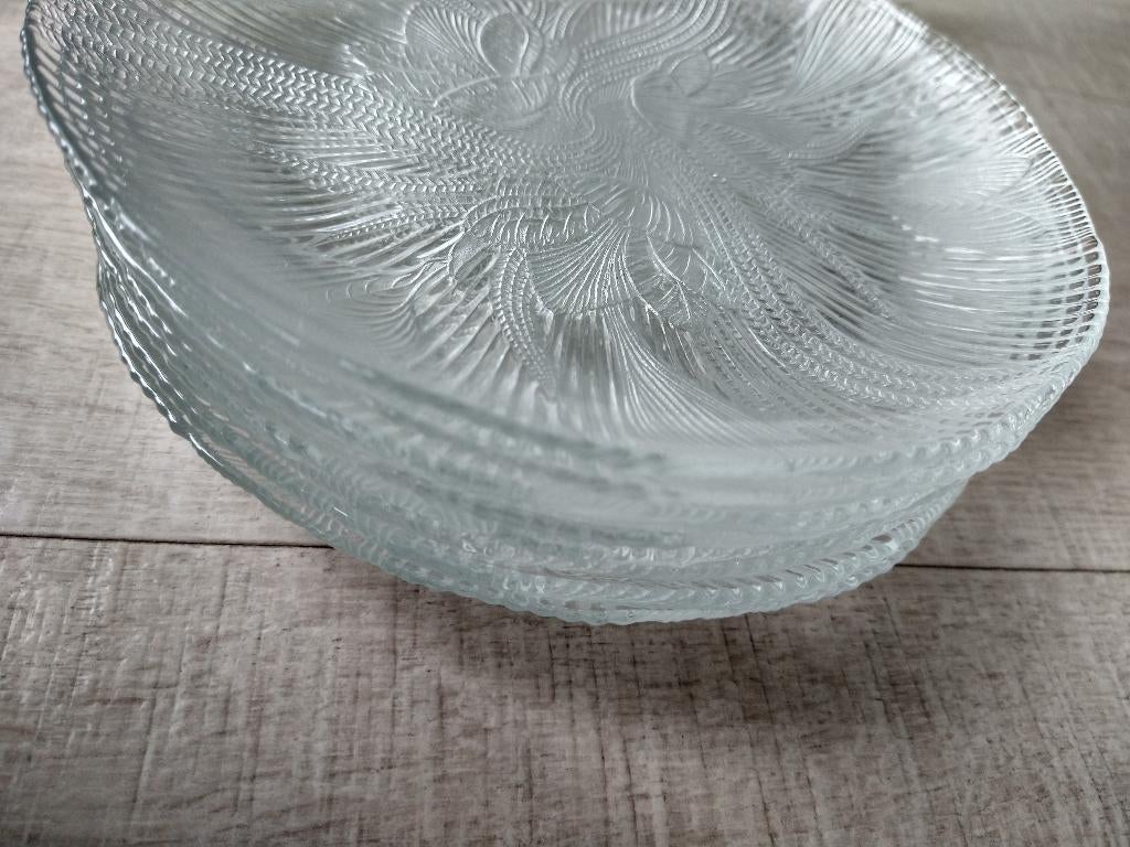 Glazen gebaksbordjes 8 stuks Xenos 17,5 cm, Overige typen, Nieuw, Ophalen of Verzenden, Glas
