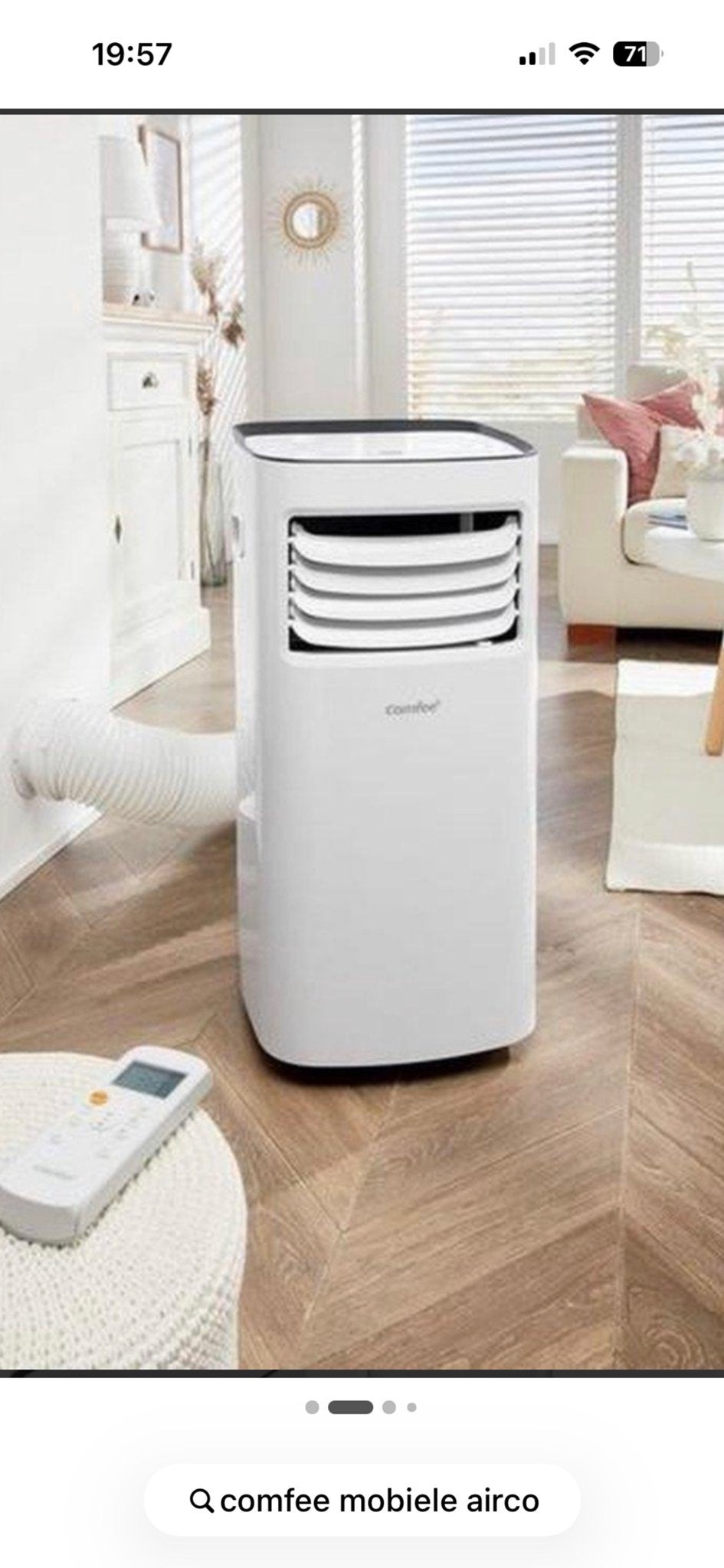 Comfee Mobiele Airco - Koelen, Ventileren, Ontvochtigen, Ophalen, Minder dan 60 m³, 3 snelheden of meer, Zo goed als nieuw