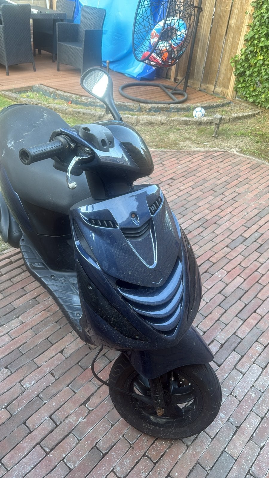 Blauwe scooter met gebruikssporen, Ophalen of Verzenden, Gebruikt, Benzine, Overige merken
