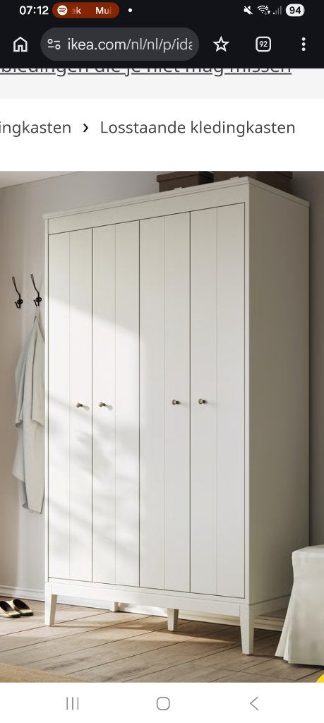Idanas kledingkast IKEA, Huis en Inrichting, Ophalen, Gebruikt, 100 tot 150 cm, 150 tot 200 cm