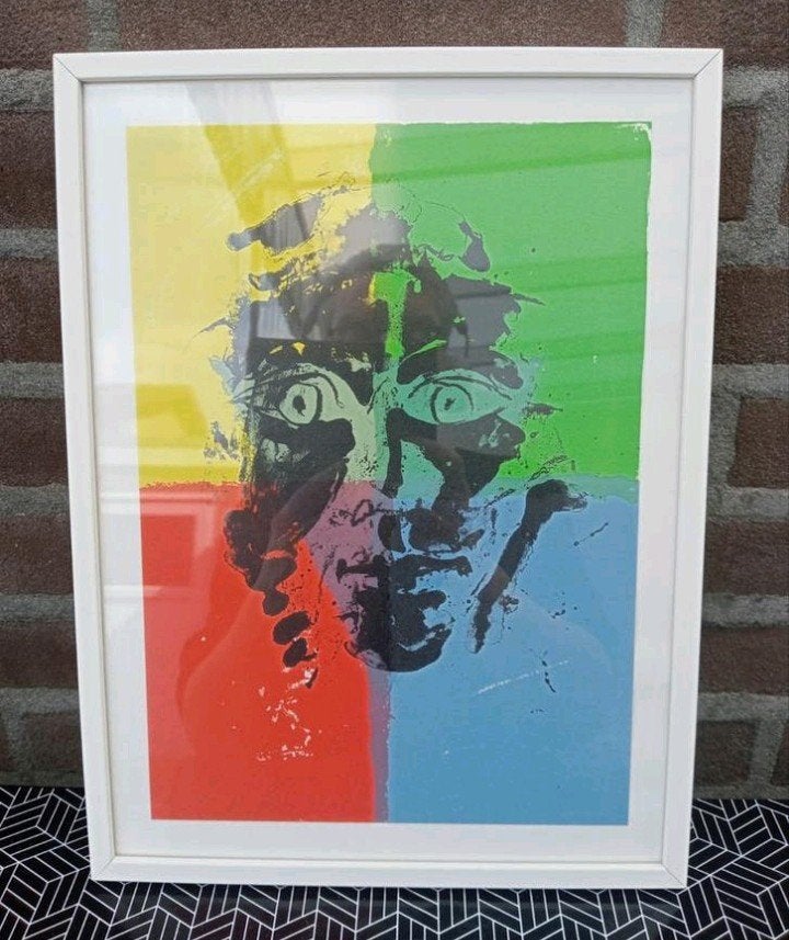 Litho Jef Diederen 1994 vintage, Antiek en Kunst, Ophalen