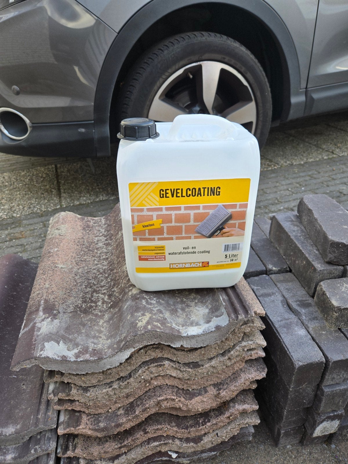 HORNBACH Gevelcoating 5 Liter - Vuil- en Waterafstotend, Overige kleuren, 5 tot 10 liter, Nieuw, Ophalen of Verzenden