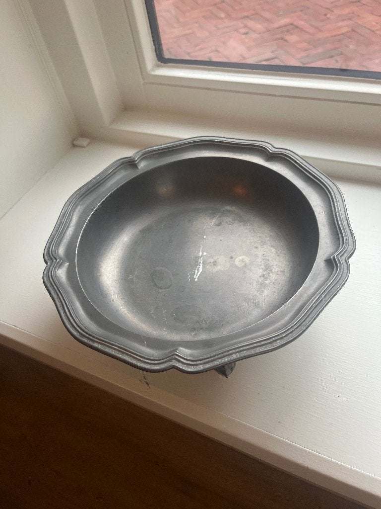 Vintage tinnen schaal, Ophalen of Verzenden