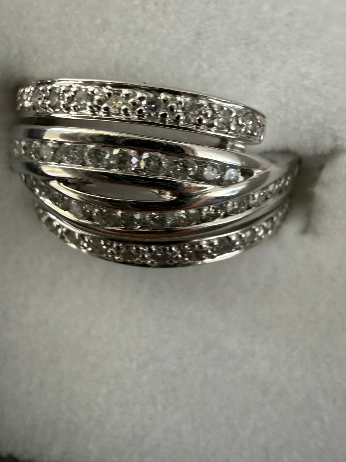 Dimant damesring, Sieraden, Tassen en Uiterlijk, Ringen, Ophalen, Wit, Nieuw, Kleiner dan 17