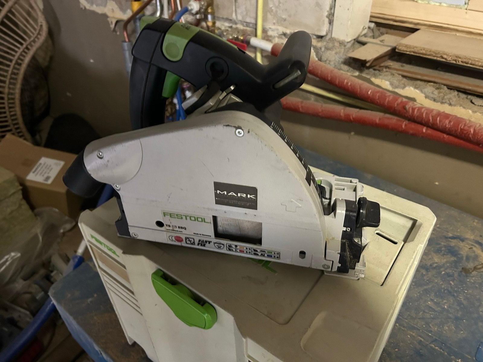 Festool invalzaag TS 55 REBQ-Plus-FS, Doe-het-zelf en Verbouw, Ophalen, Gebruikt, Invalzaag, 30 tot 70 mm