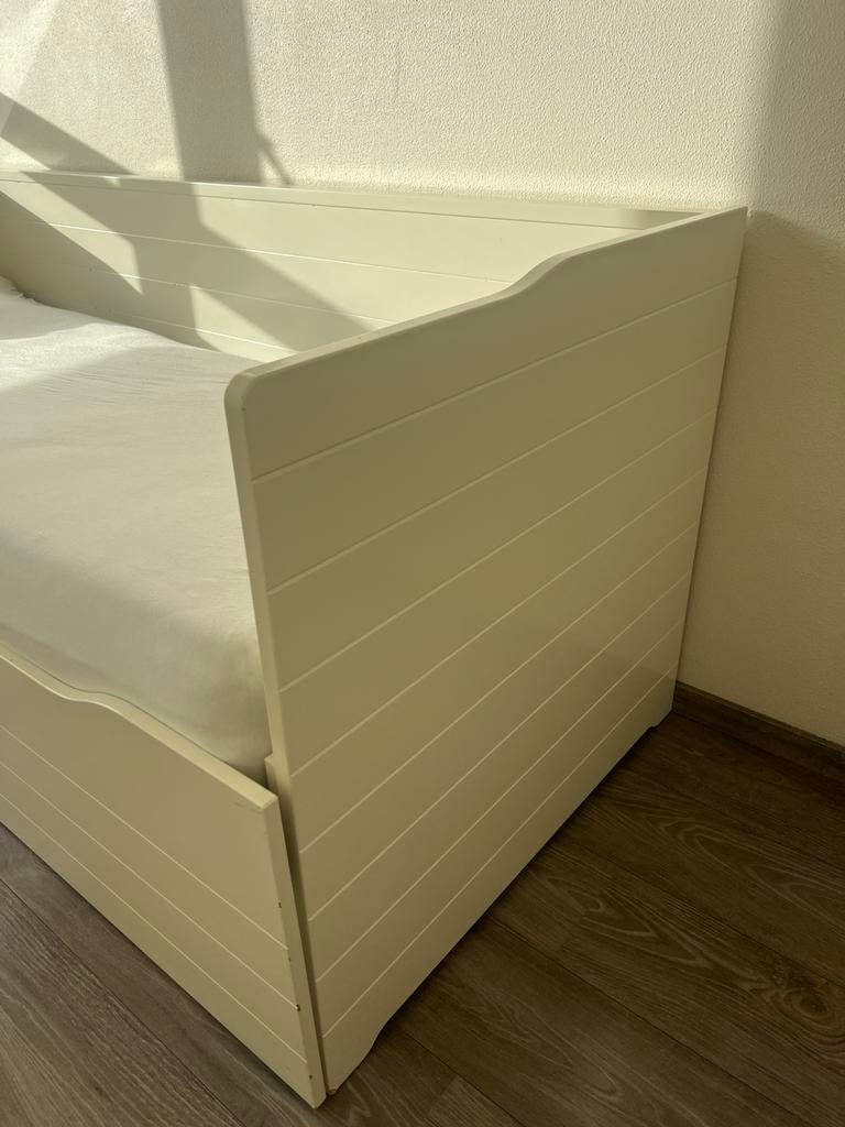 Logierbed, Ophalen, Verstelbaar, Wit, Tweepersoons