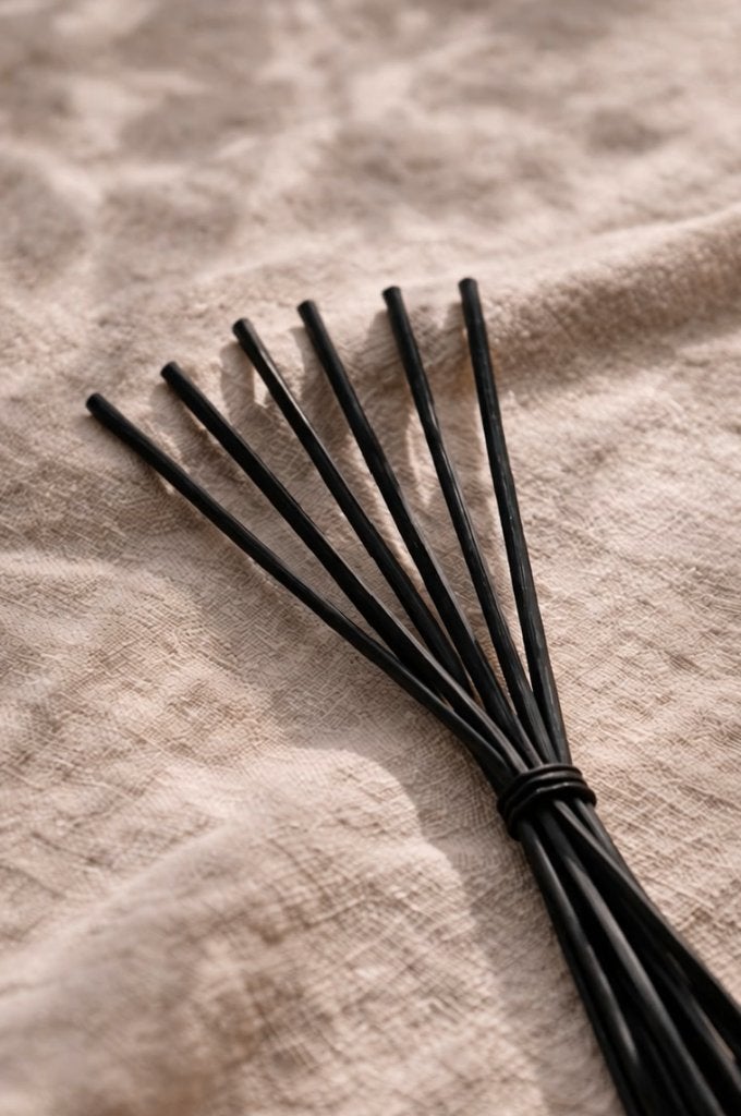Rotan geurstokjes zwart 300mm lang, 3,5mm dik, Ophalen of Verzenden, Nieuw, Zwart, Hout