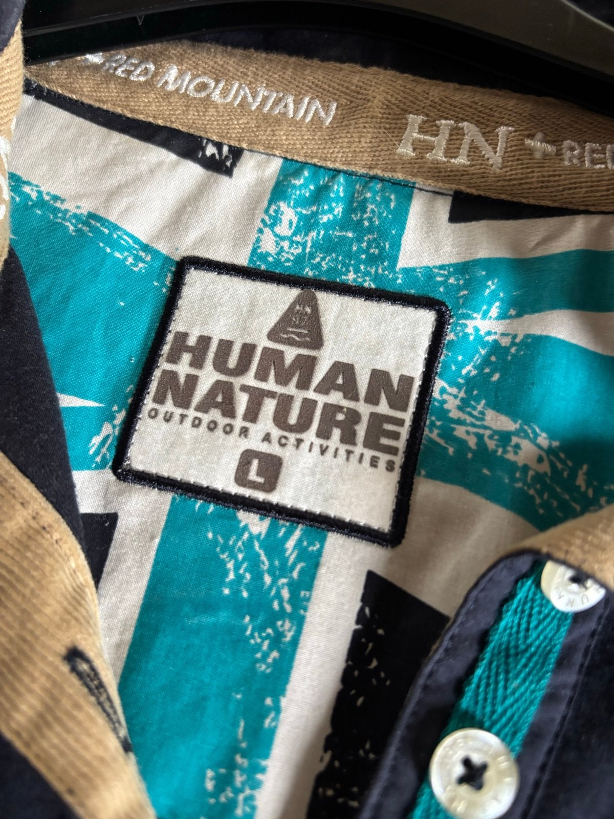 Human Nature Poloshirt Lange Mouw Maat L, Verzenden, Zo goed als nieuw, Maat 42/44 (L), Blauw
