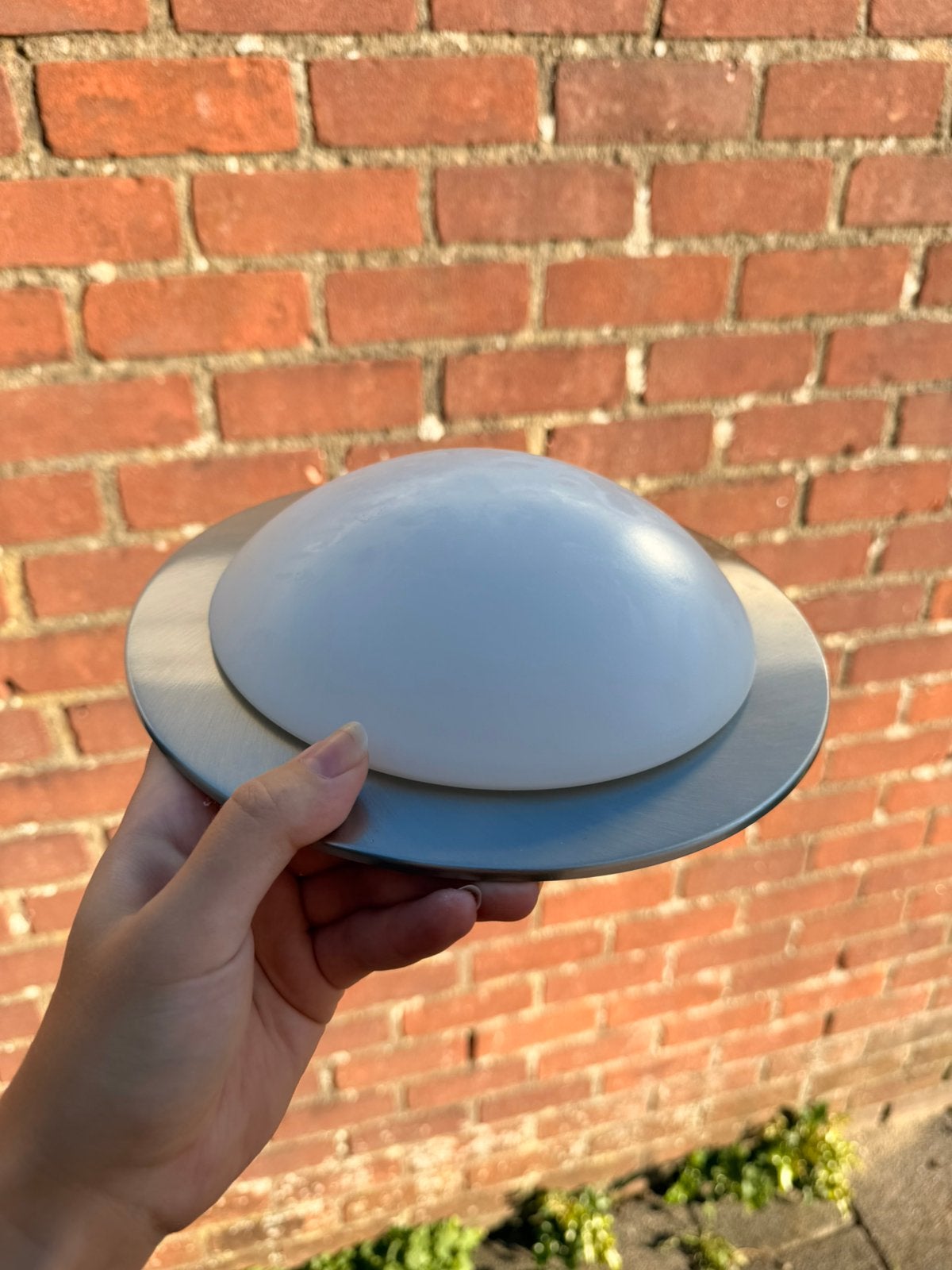 Plaffoniere (plafond lamp) gamma 8 stuks grijs met wit, Ophalen, Zo goed als nieuw