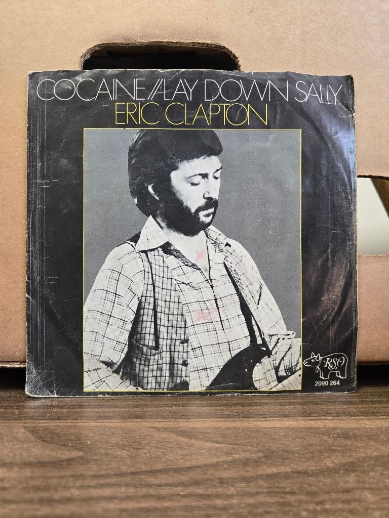 Eric Clapton - Cocaine/Lay down Sally, Cd's en Dvd's, Vinyl Singles, Zo goed als nieuw, Beschermende buitenhoes, Fotohoes, Single