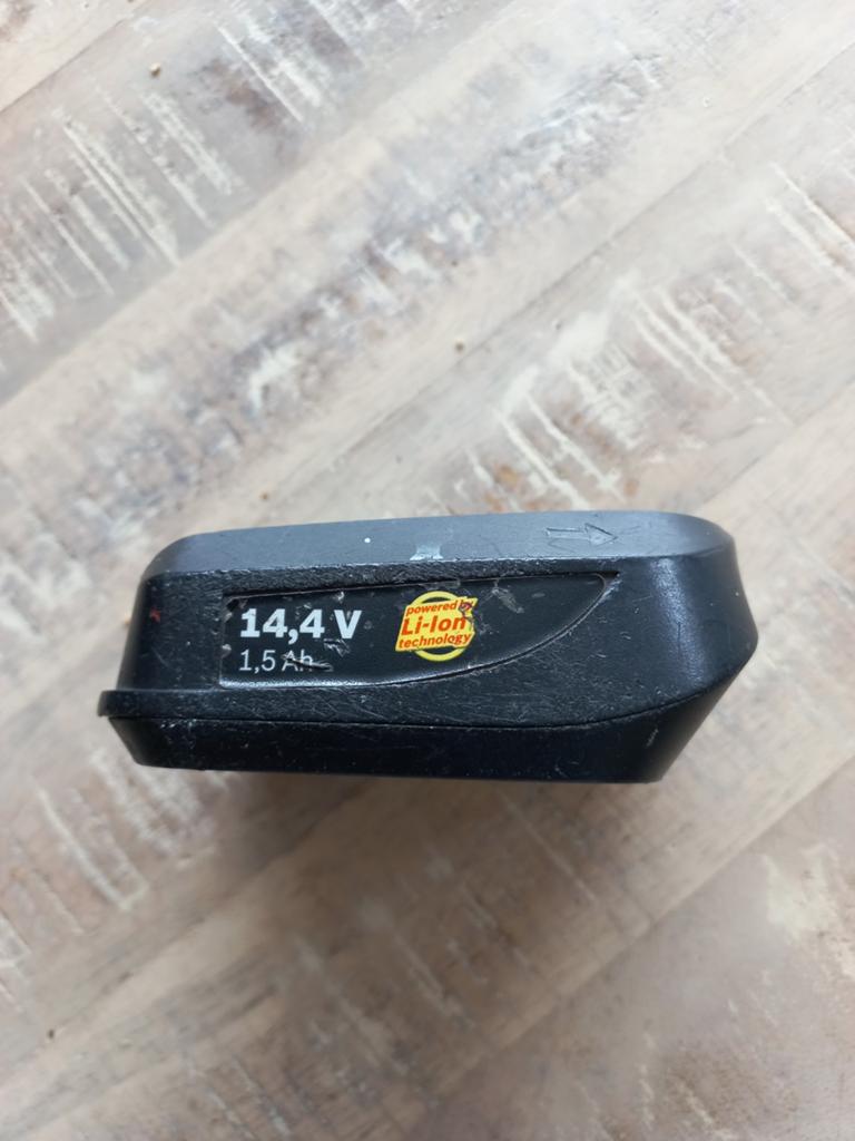 Bosch 14.4V Li-ion Accu 1.5Ah (2 stuks), Ophalen of Verzenden, Gebruikt, Overige typen