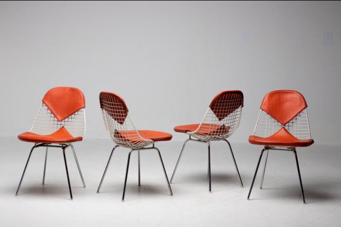 Eames Wire Bikini Chairs voor Herman Miller (Set van 4), Huis en Inrichting, Stoelen, Ophalen, Overige kleuren, -, -