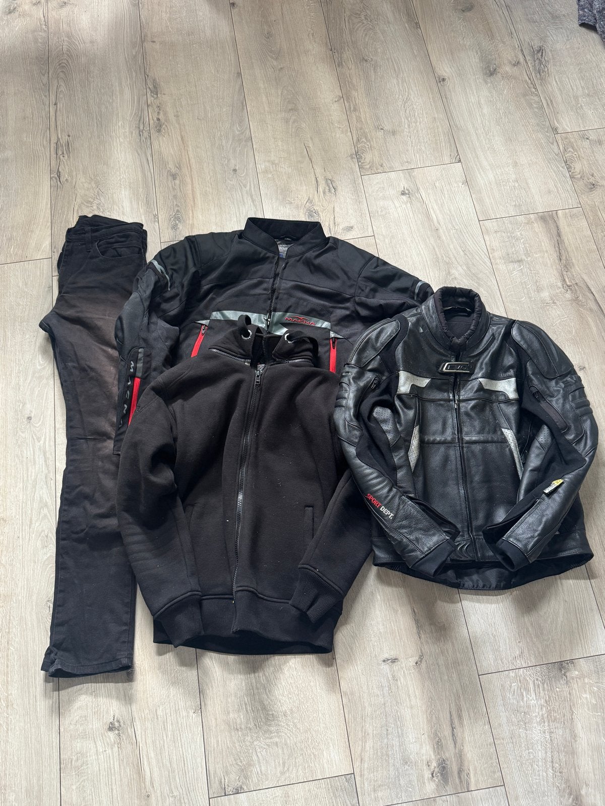 Motorjassen en broek (Macna, Evo, Booster & Draggin), Motoren, Kleding | Motorkleding, Ophalen, Tweedehands, Heren, Broek | textiel