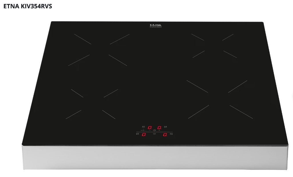 ETNA KIV354RVS Inductiekookplaat - 2 fasen - 4 Zones, Boost, Ophalen, Nieuw, 4 kookzones, Inductie