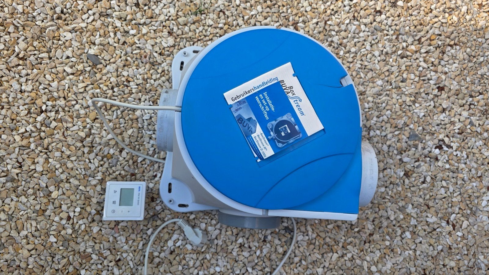 Buva ventilatiebox met eurostekker, Ophalen