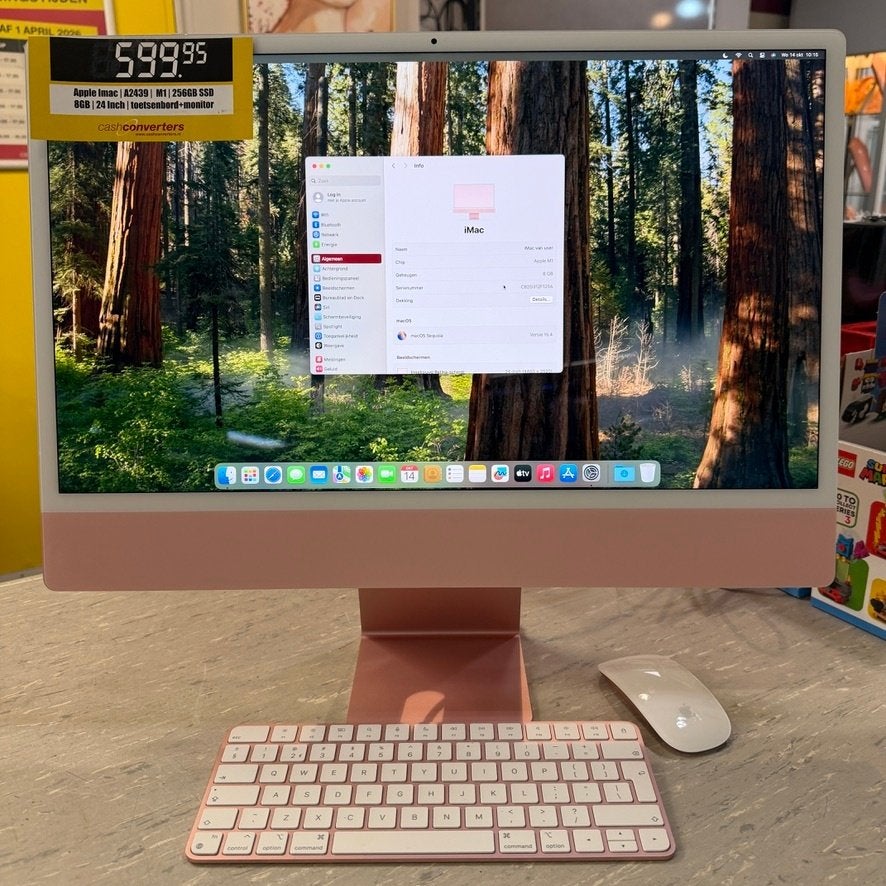 Apple IMAC 24 Inch | M1 | 8GB | 256GB | A2439 | 414494, 2 tot 3 Ghz, IMac, Ophalen of Verzenden, Gebruikt