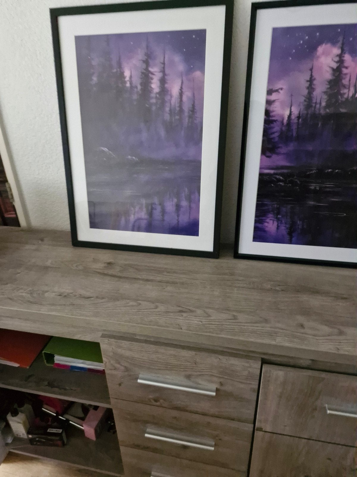Schilderij/Poster set (5x) met klok en LED-verlichting, Ophalen, 50 – 75, Minder dan 50 cm, Nieuw