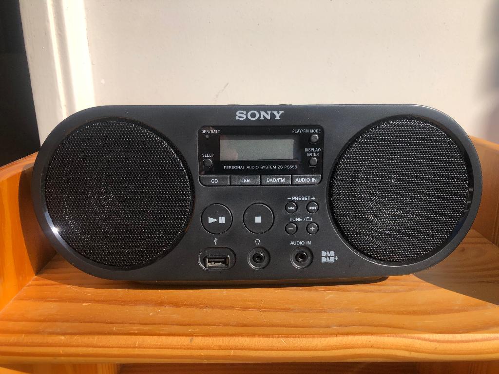 Sony ZSPS55B CD Boombox radio FM DAB+ USB aux hoofdtelefoon, Audio, Tv en Foto, Radio's, Ophalen, Zo goed als nieuw, Radio, Met cd-speler