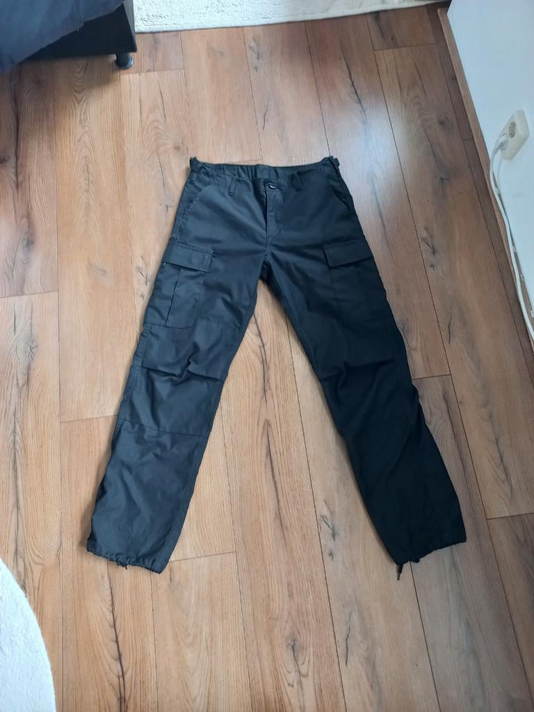 Zwarte cargo broek – Vintage Industries – maat S, Verzenden, Zwart, Vintage Industries, Gedragen