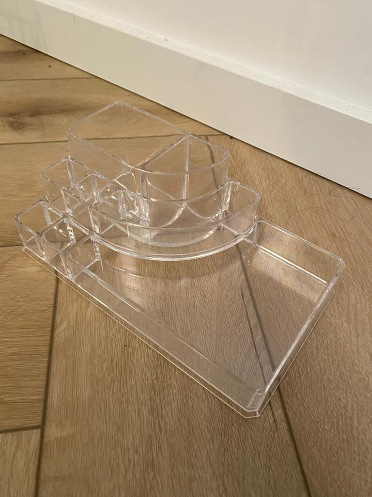 Make-up organiser rek plastic organizer beauty transparant, Gebruikt, Overige kleuren, Gehele gezicht, Ophalen of Verzenden