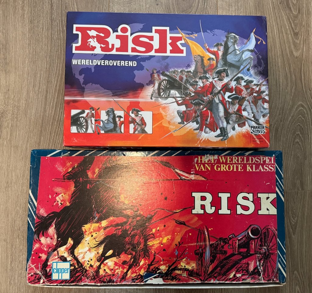 2x risk | moderne en vintage versie, Hobby en Vrije tijd, Gezelschapsspellen | Bordspellen, Ophalen