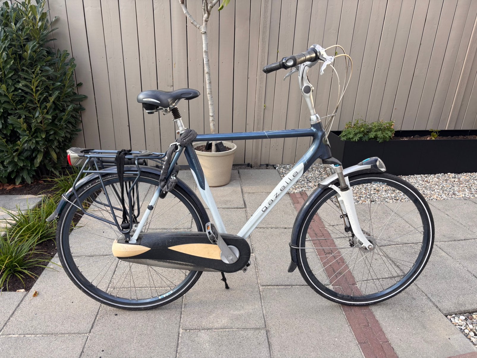 Gazelle Montreux herenfiets 59 cm, Ophalen, Gebruikt, Velgrem, Versnellingen