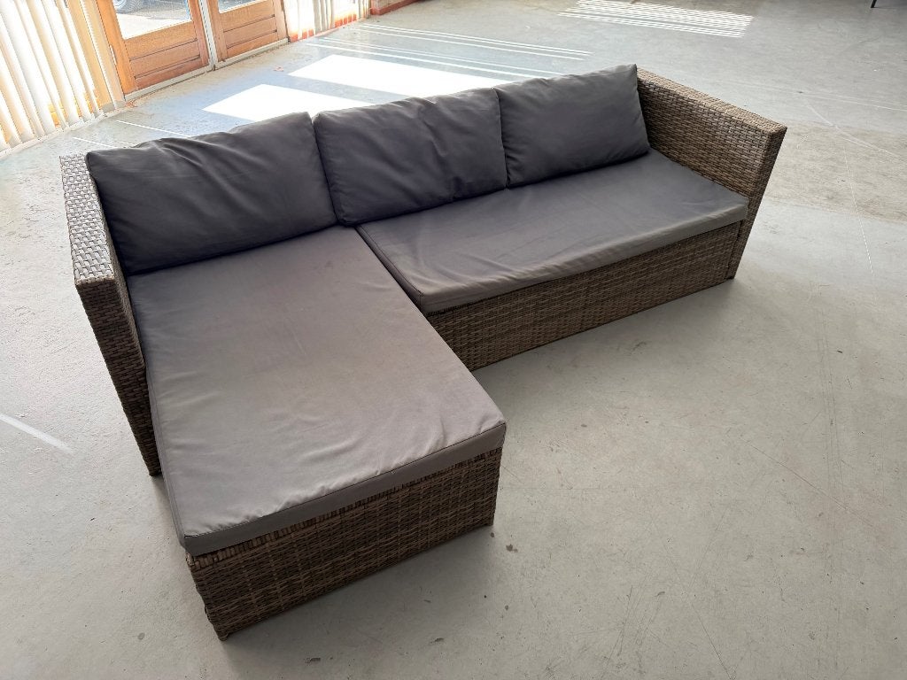 loungebank wicker, Ophalen, 4 zitplaatsen, Zo goed als nieuw, Loungeset