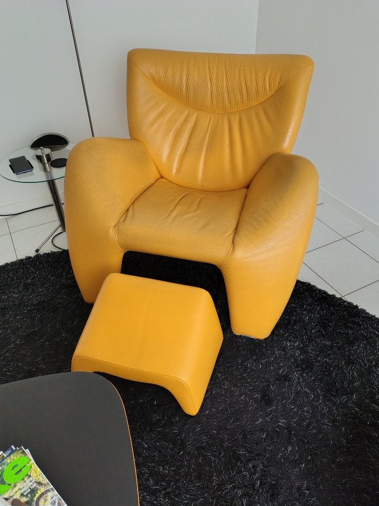 leolux fauteuil., Ophalen, Gebruikt, 75 tot 100 cm, Leer