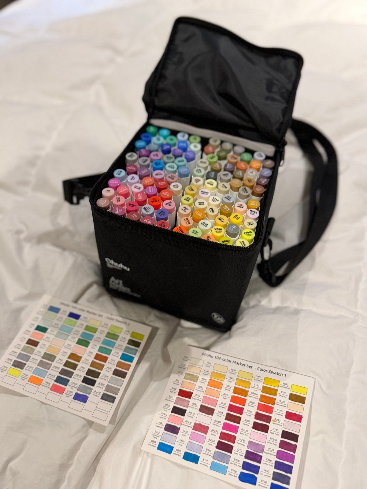 Ohuhu Honolulu Series 104 kleuren markers in zeer goede staa, Ophalen of Verzenden, Zo goed als nieuw, Overige typen