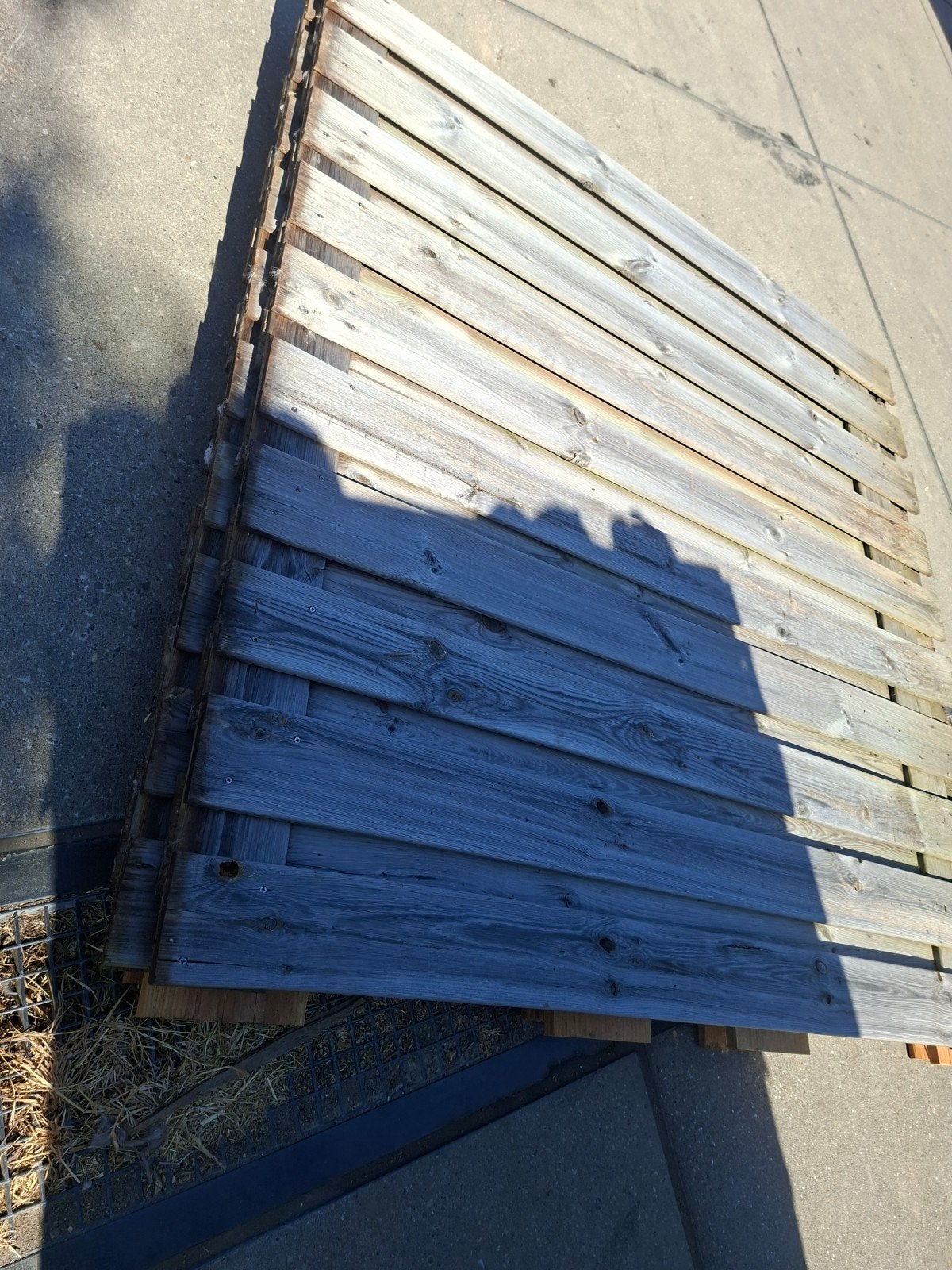 Gebruikte houten schuttingdelen, Tuin en Terras, Ophalen, Gebruikt, Hout