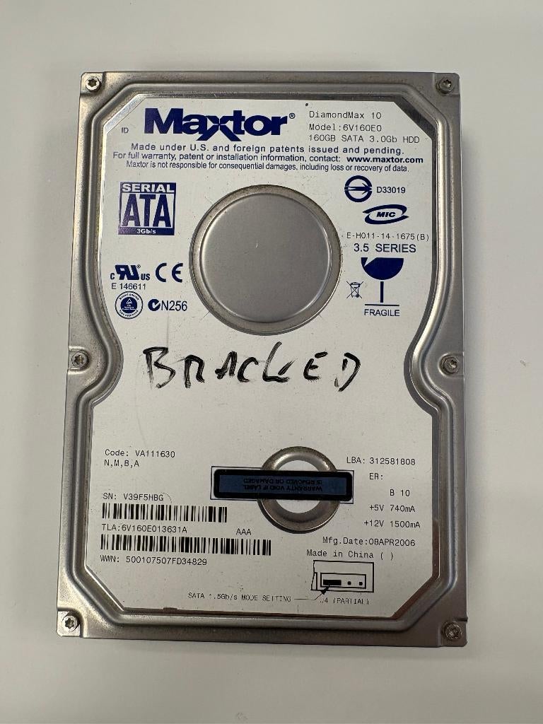 HDD Maxtor 3,5 inch SATA DiamondMax 10 160GB, Maxtor, Intern, Gebruikt, -